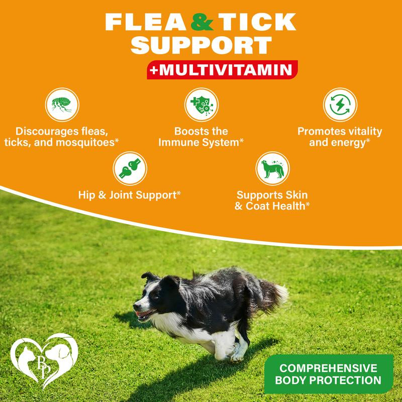 Flea and Tick Support Chews + Multivitamin Canine Nutritional Supplement