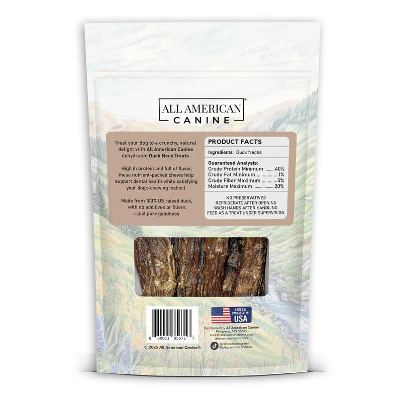 Natural Duck Neck Dog Treats – Single Ingredient, Dehydrated & Chewy – Low-Fat, High-Protein Training Reward – Made in USA