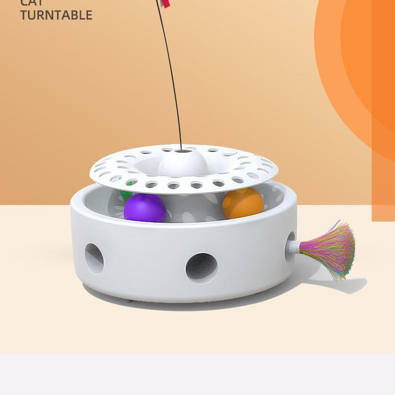 3-In-1 Toys with Catnip Balls, Feather, Butterfly, Auto Interactive Kitten Toy , Dual Power, Indoor Fun for All Breeds.