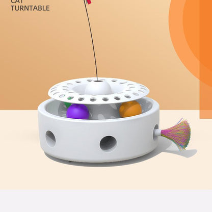 3-In-1 Toys with Catnip Balls, Feather, Butterfly, Auto Interactive Kitten Toy , Dual Power, Indoor Fun for All Breeds.