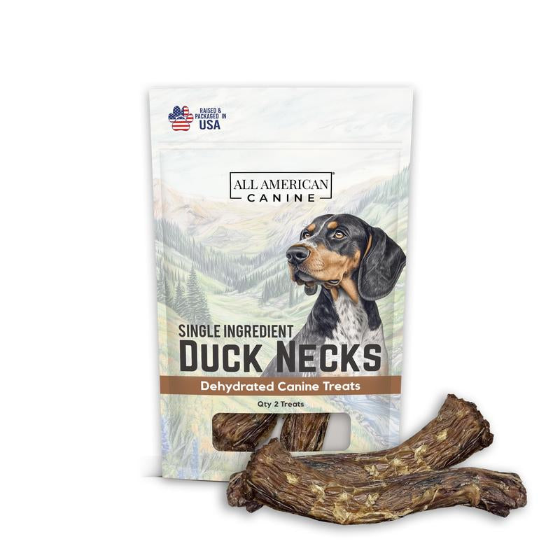 Natural Duck Neck Dog Treats – Single Ingredient, Dehydrated & Chewy – Low-Fat, High-Protein Training Reward – Made in USA