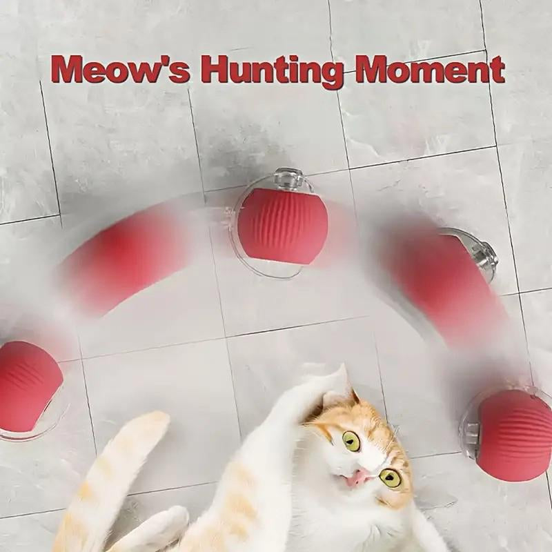Gift for Pets, Electric Cat Ball Toy with Rope, Interactive Cat Teaser Toy, Kitten Automatic Rolling Ball Toy, Pet Supplies, Dog & Cat Accessories, Cat Toys, Pet Products, Funny Gift
