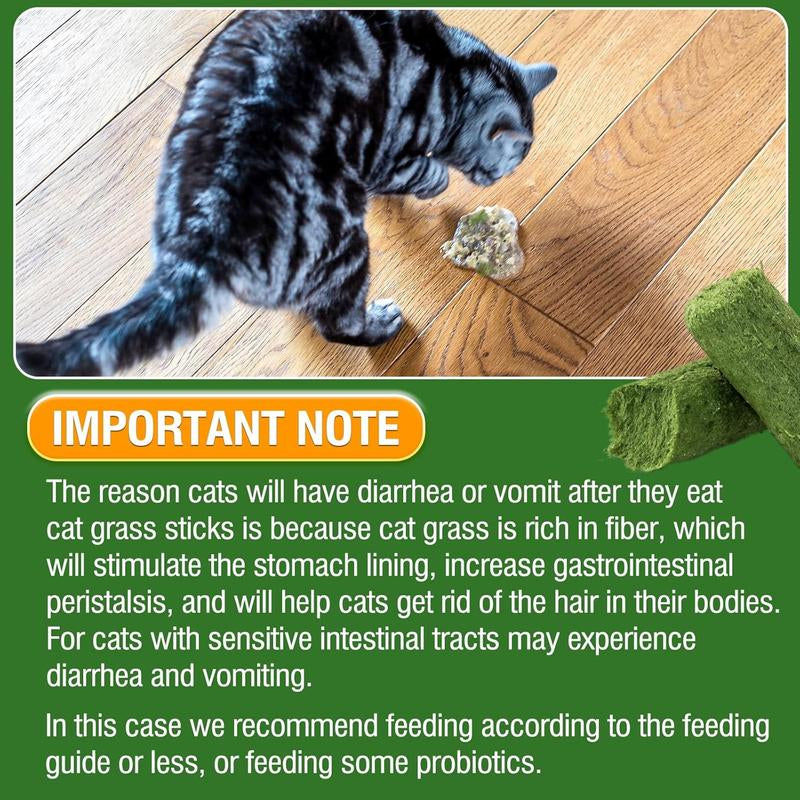 Cat Grass Stick 100G - High-Quality Cat Treats with Chicken & Egg Yolk for Gentle Hair Removal & Teeth Cleaning - Pet Food Supplies Remedy Chews