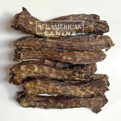 Natural Duck Neck Dog Treats – Single Ingredient, Dehydrated & Chewy – Low-Fat, High-Protein Training Reward – Made in USA