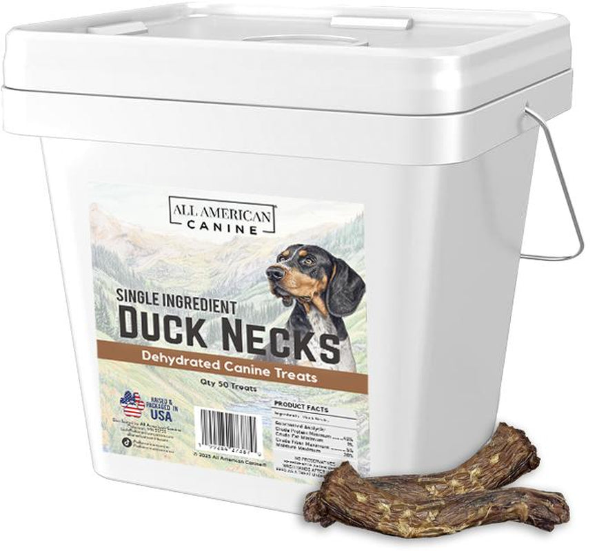 Natural Duck Neck Dog Treats – Single Ingredient, Dehydrated & Chewy – Low-Fat, High-Protein Training Reward – Made in USA
